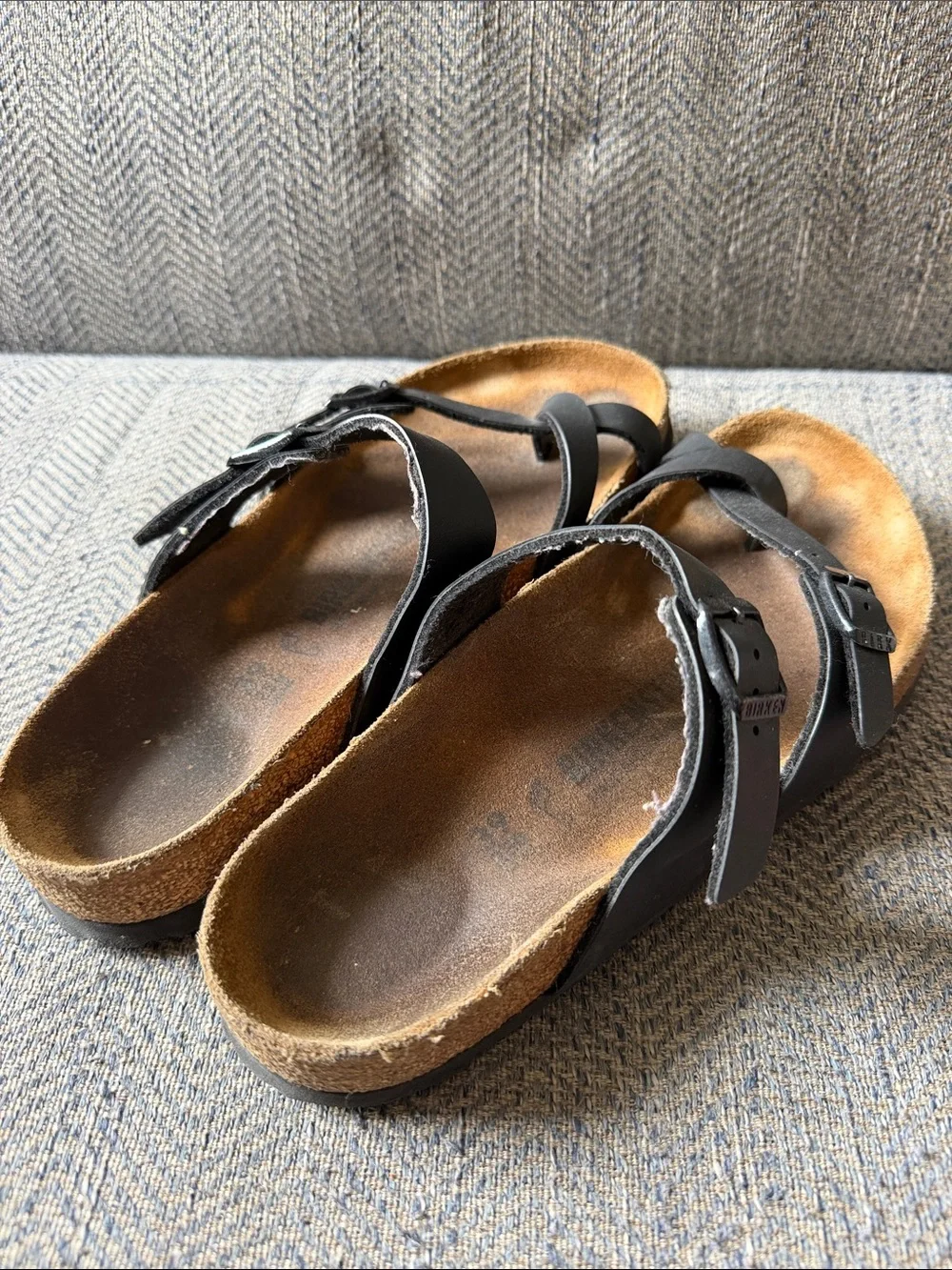 Birkenstock MAYARI Earth Black Leather Sandals Size: 39( L8/M6)